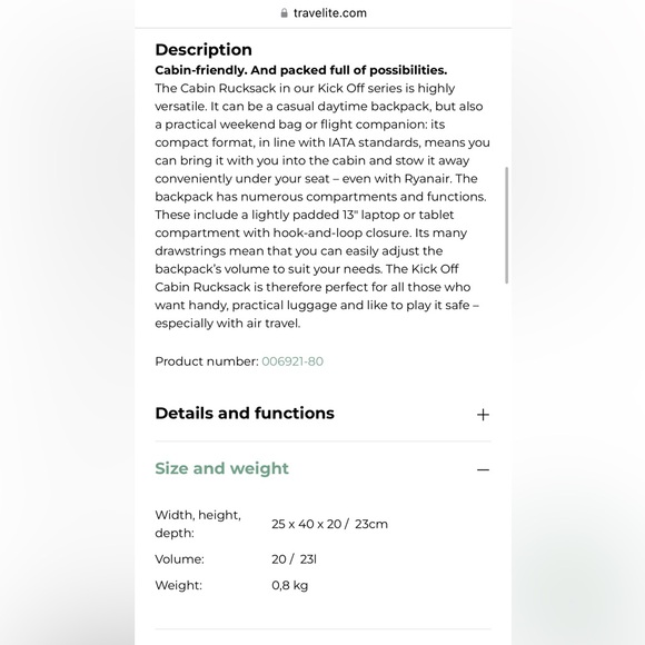 Travelite Kick Off Rucksack - Picture 6 of 7